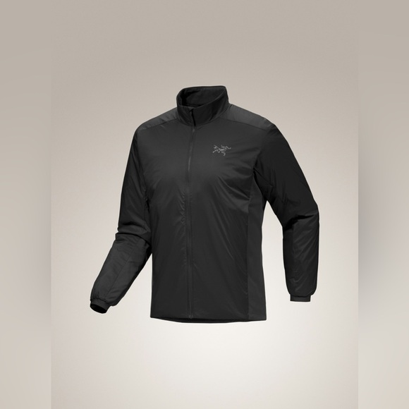 NWT Arc'teryx Mns Solid Black Atom Insulated Hiking Jacket Windbreaker - Picture 1 of 6